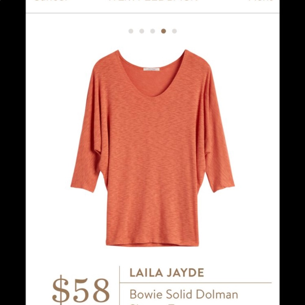Laila Jayde Bowie 3/4 Sleeve Dolman Knit Top